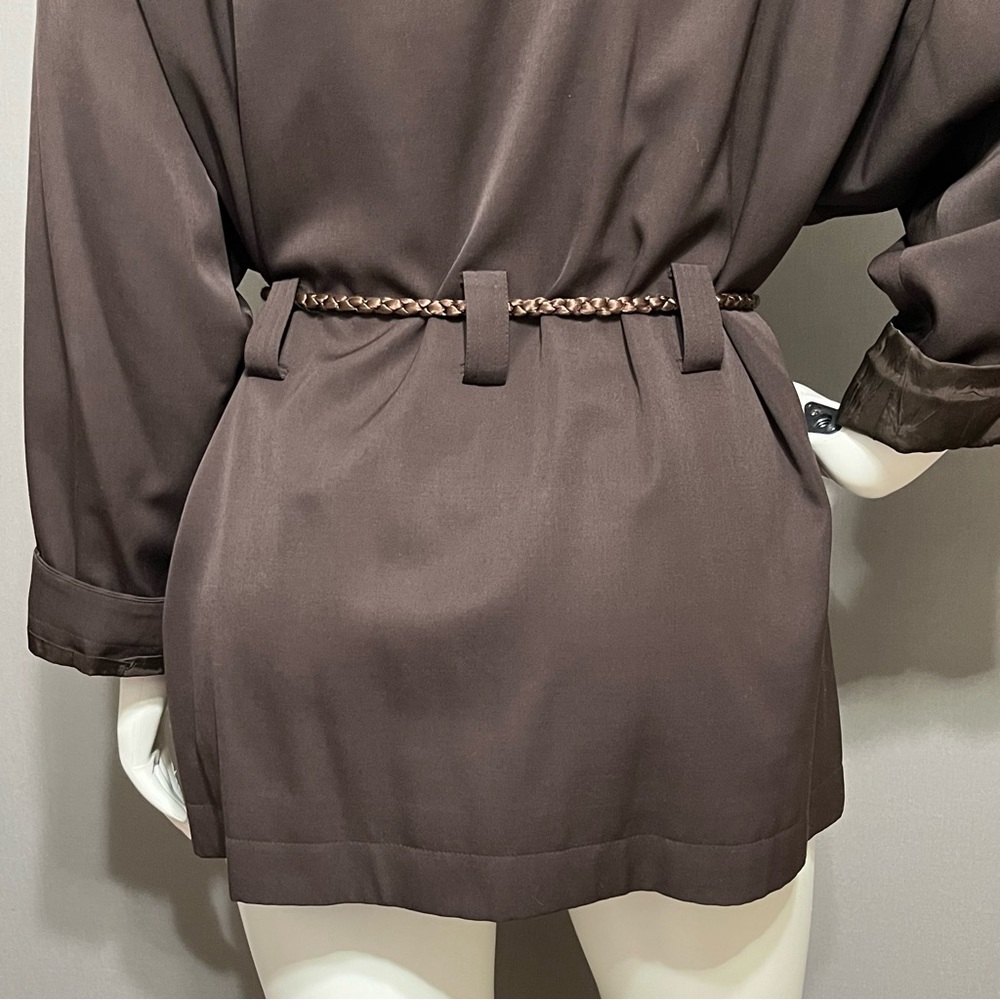 SOLD❌❌❌⭐️Vintage Ellen Tracy Chocolate Brown 100% Pure Wool Jacket  Sz-12 - Picture 6 of 10